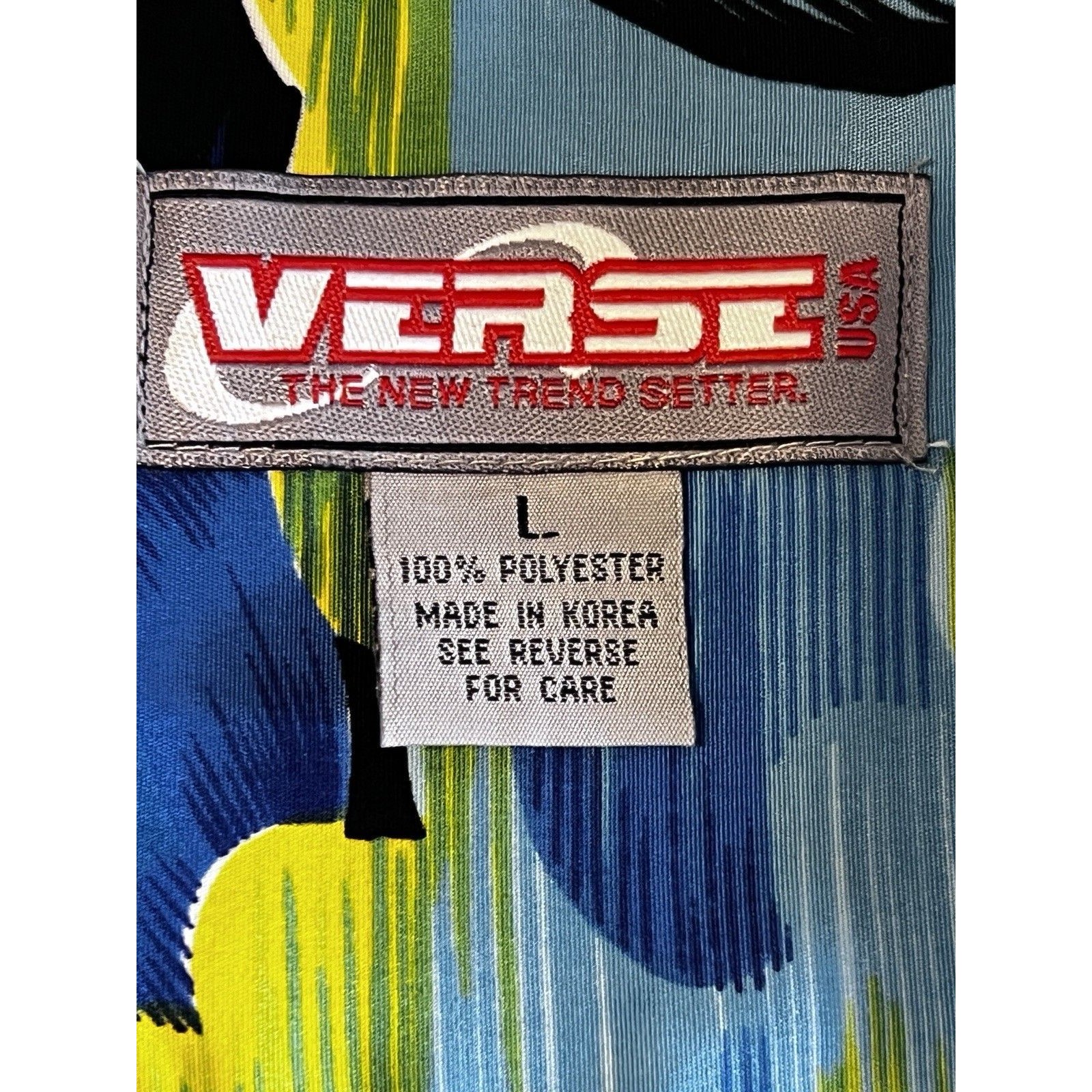 Verse The New Trend Setter Button Up Shirt Mens Xl Hawaiian Tropical Shirt — image 5 of 8